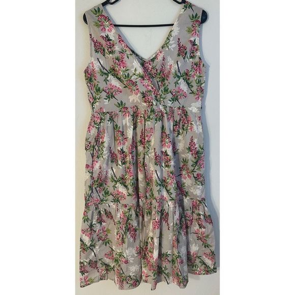 💖 LAZYBONES Floral V Neck Sleeveless Mini Dress SMALL - Picture 4 of 8